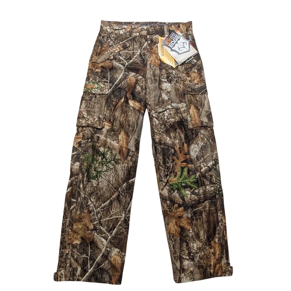 NWT Rustic Ridge Realtree Edge Camo Cargo Pants Youth M Brown Hunting Tactical